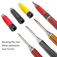 Crayon de charpentier à tête longue pour trous profonds, avec prise en main ergonomique, mine de 2,8 mm, coloré, avec recharges interchangeables et taille-crayon intégré