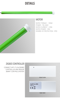 Persianas Zebra de Tela Opaca de Doble Capa 100% Poliéster, Diseño Digital Minimalista para Sala de Estar, Balcón, Persianas Enrollables Automáticas