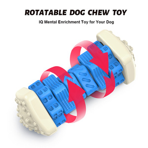 Neutral Products Dog Chew <b>Dumbbell</b> Toy Red And Blue Small Size Teeth Cleaning Pet Chew Toys - Product Image 4