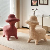 Fauteuil inclinable Chesterfield moderne en tissu agneau, design en forme de canard, rembourré, confortable, avec roulettes, pour salon, chambre, hôtel