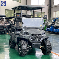 Voiturette de golf à essence CAMP 4 places, buggy de golf de luxe, voiturette de golf à essence économique pour les terrains de golf, les stations balnéaires et les hôtels