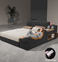 King-Size Luxus-Stoffbett mit USB HD-Projektor Modernes Design Drehfunktion Multifunktionales Klappbares Sofabett Maßgefertigt