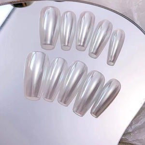 Pigment blanc pour ongles effet miroir chromé blanc perle poudre coquille sirène Pigment décoration pour ongles - Product Image 2