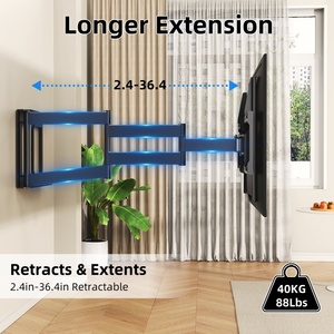 <span class=keywords><strong>Support</strong></span> <span class=keywords><strong>mural</strong></span> <span class=keywords><strong>TV</strong></span> à mouvement intégral avec <span class=keywords><strong>bras</strong></span> <span class=keywords><strong>long</strong></span> et <span class=keywords><strong>support</strong></span> pivotant en acier pour <span class=keywords><strong>support</strong></span> <span class=keywords><strong>TV</strong></span> <span class=keywords><strong>articulé</strong></span> inclinable LED LCD de 32 à 60 pouces - Product Image 3