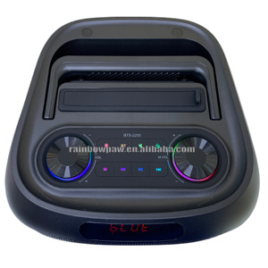 ลำโพงคาราโอเกะพกพา <span class=keywords><strong>Bts</strong></span>-2255 ไฟ RGB ซับวูฟเฟอร์คู่ขนาด 6.5 นิ้ว ลำโพงปาร์ตี้ รองรับบลูทูธ USB TF AUX <span class=keywords><strong>MP3</strong></span> ไมโครโฟนไร้สายสองตัว - Product Image 4