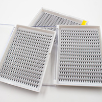 0.05 0.07 0.10mm Base pointue ventilateurs préfabriqués cils C CC D DD Volume préfabriqué vendeur d'extension de cils