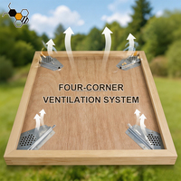 Matériel d'apiculture : Couverture intérieure de ruche Langstroth en bois de sapin pour 8 à 10 cadres et panneau d'évacuation des abeilles