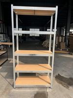 Étagères en acier à 5 niveaux à prix d'usine, étagère de rangement en MDF, étagère de stockage en acier galvanisé à 5 niveaux pour entrepôt et bureau