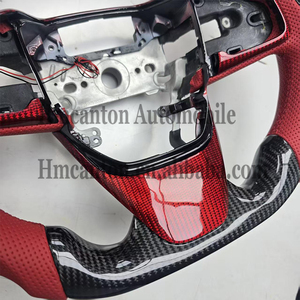 Volante Deportivo de Fibra de Carbono y Cuero Perforado con LED para Honda CRV, Venta al Por Mayor - Product Image 4