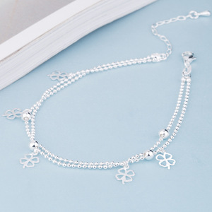 Pulsera con personalidad de moda para mujer, brazalete de <span class=keywords><strong>trébol</strong></span> de cuatro hojas, temperamento creativo, joyería de mano - Product Image 6