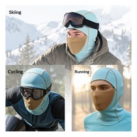 Pasamontañas de Invierno para Exteriores, de Spandex/Poliéster, Forro Polar Cálido, Multifuncional, Cortavientos, para Esquí, Unisex