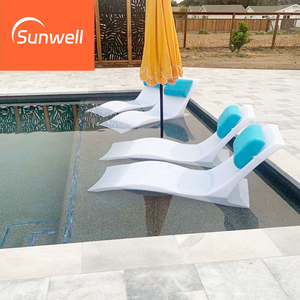 Tumbonas modernas <span class=keywords><strong>de</strong></span> plástico <span class=keywords><strong>para</strong></span> cama <span class=keywords><strong>de</strong></span> plástico <span class=keywords><strong>de</strong></span> bronceado con mesa auxiliar <span class=keywords><strong>para</strong></span> patio exterior o <span class=keywords><strong>piscina</strong></span>, <span class=keywords><strong>tumbona</strong></span> en el agua - Product Image 2