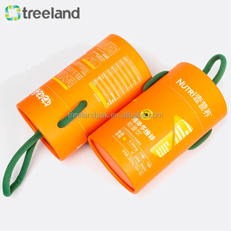 Luxury Eco-Friendly Customized Kraft Paper Tube Elegant Ribbon Embellished Cylindrical Cardboard Packaging Craft Paper