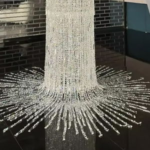 Lampadario Moderno Personalizzato OEM per Lobby di Hotel e Villa, Grande Lampada a Sospensione in Cristallo per Scale - Product Image 4