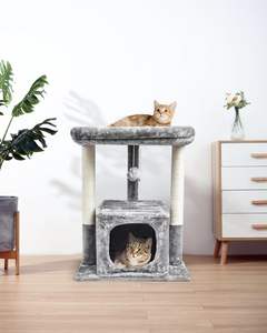 Classico eco-friendly in legno gatto albero al coperto gatti per adulti grande attività torre Scratching post condominio peluche trespolo da arrampicata - Product Image 6