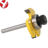 Juego de 2 uds. De puertas y paneles de aleación de carburo, ranura de corte, brocas de enrutador de lengüeta y ranura para carpintería de madera