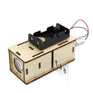 OKYN-G6615 DIY Wooden Projector Kit STEM Educational <b>Toy</b> <b>for</b> Children Physics Learning Science Experiment - Product Image 3