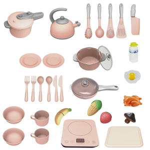 Coffret cadeau européen personnalisé, ensemble de cuisine pour enfants, <span class=keywords><strong>jouet</strong></span> musical électronique avec accessoires pour cadeaux d'anniversaire - Product Image 1