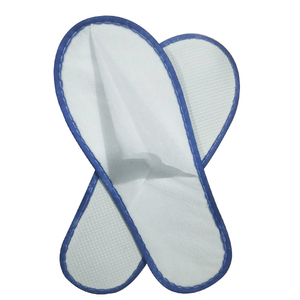 Chaussons de voyage jetables gris <span class=keywords><strong>en</strong></span> tissu brossé respirant avec semelle antidérapante <span class=keywords><strong>en</strong></span> EVA pour hôtel et automobile - Product Image 4