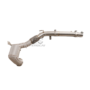 Collecteur d'échappement avant isolé en acier inoxydable à haut débit pour VW Golf GTI MK8 2.0T, pot catalytique 200 cellules pour amélioration de puissance - Product Image 5