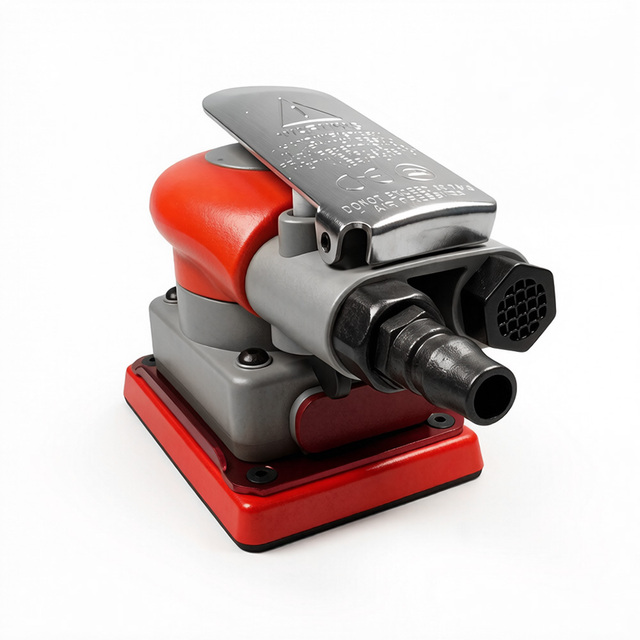 Car Polishing Machine Alloy Steel Air Squares Sanding Tool 75x100mm Sandpaper Pad