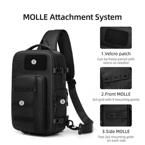 กระเป๋าคาดลำตัวแบบกันน้ำคุณภาพสูงจากอ็อกซ์ฟอร์ด พร้อมพอร์ตชาร์จ USB กระเป๋าหลายช่องสำหรับผู้ชาย - Product Image 6