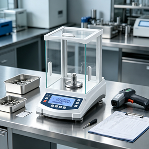 Balance électronique de laboratoire OEM ODM KUNSCALE modèle YK, matériau ABS, écran LCD, 310g 0.0001g 0.1mg, pesage analytique numérique - Product Image 4