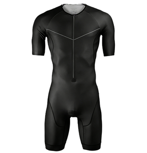 Jersey de Ciclismo de Compresión Unisex al por Mayor OEM, Traje de Triatlón Personalizado de Manga Corta para Natación, Ciclismo y Carrera para Atletas - Product Image 4