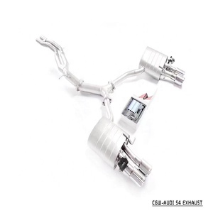 Fabricant chinois de pièces automobiles, silencieux en acier inoxydable 304 et tuyau avant, valve sonore, système d'échappement pour <span class=keywords><strong>Audi</strong></span> <span class=keywords><strong>S4</strong></span> S5 B9 2017+ - Product Image 1
