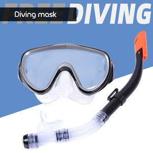 Masque de plongée pour adultes avec tuba à embout sec, étanche, anti-buée, verres en verre trempé pour sports nautiques - Product Image 3