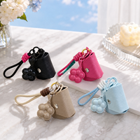 Étui rigide antichoc en EVA pour écouteurs avec dragonne et porte-clés fleur détachable, pochette pour écouteurs TWS pour femmes