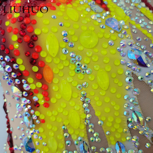 Pour LIUHUO Personnalisable Performance Professionnelle Porter Jaune Rouge <span class=keywords><strong>Gymnastique</strong></span> <span class=keywords><strong>Justaucorps</strong></span> Art Examen Formation <span class=keywords><strong>Gymnastique</strong></span> <span class=keywords><strong>Artistique</strong></span> - Product Image 4