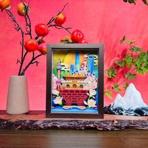 Boîte à ombres en papier 3D sur mesure avec motifs, vente en gros directe d'usine, fabrication OEM/ODM d'art en papier 3D sculpté - Product Image 4