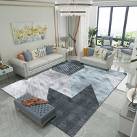 Tapis de salon rectangulaire en fibre de polyester tissée, style abstrait moderne, très vendu pour la maison