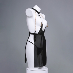 Sous-vêtements sexy ODM, Bodys en maille transparente, Uniforme <span class=keywords><strong>de</strong></span> séduction, Robe <span class=keywords><strong>de</strong></span> nuit et pyjama pour femme, Modèle Qqny, avec ouvertures sensuelles et effet <span class=keywords><strong>de</strong></span> transparence, pour une passion intense et une sensation <span class=keywords><strong>de</strong></span> non-libération. - Product Image 2