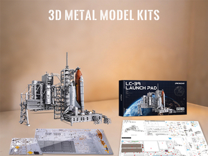 <span class=keywords><strong>Puzzle</strong></span> <span class=keywords><strong>3D</strong></span> en métal <span class=keywords><strong>Piececool</strong></span> LC-39 Launch Pad, kit de modèle de fusée spatiale à construire soi-même, objet de collection aérospatial et cadeau éducatif - Product Image 3