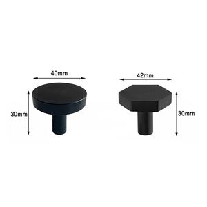 Armoire noire bouton rond poignée de tiroir de matériel de meubles - Product Image 6