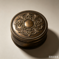 Boîte ronde rétro