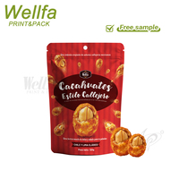 Groothandel op maat gemaakte voedselveilige verpakkingen voor amandelen, walnoten en pinda's (120g, 200g), gemengde noten, Doypack, geurdicht, hoge barrière, staande zak