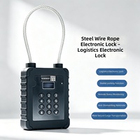 Cadenas de sécurité en câble d'acier pour conteneurs, enregistrement des données en temps réel, conception étanche pour la logistique de fret et la livraison