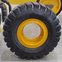 Roue de chariot minier Huanghe neuve anti-crevaison 20.5-25, pneu plein, charge lourde 885 kg, remplie de mousse de polyuréthane, jante en acier, roulement à rouleaux 1