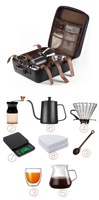 Ensemble de cafetière portable de camping 9 pièces avec sac cadeau de voyage de qualité supérieure