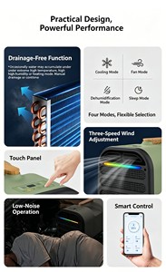 <span class=keywords><strong>Climatiseur</strong></span> <span class=keywords><strong>mobile</strong></span> portable en gros, mini, facile à installer, pour camping en extérieur, tente, camping-car, usage domestique - Product Image 2