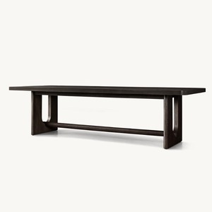 <span class=keywords><strong>Mesa</strong></span> de Comedor Rectangular Extensible de <span class=keywords><strong>Madera</strong></span> Maciza de Roble Negro para Interiores - Product Image 3