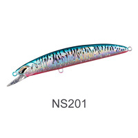 Leurre Minnow Jerkbait NOBEY imprimé pour eau salée avec connexion hyperacoustique, yeux 3D, action de coulée lente pour la pêche en lac et en mer