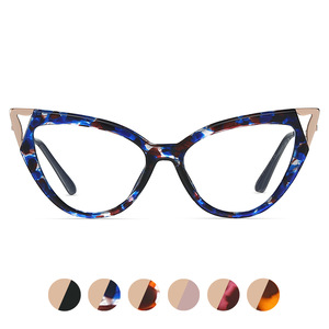 LMAMBA LT87307 2024 New High Quality Designer Retro Custom Logo Metal <b>Frames</b> Cat Eye <b>Eyeglasses</b> <b>Frames</b> Women - Product Image 3