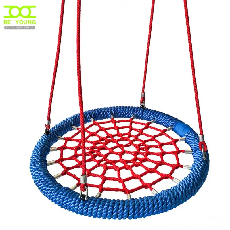 Swing To The Children Room Baby Nest And Wooden Outdoor Patio Webbing Rope Chair Macrame Cotton Double Hammock