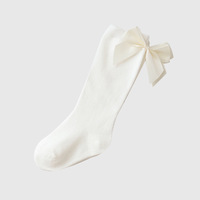 Cmax – chaussettes longues en coton peigné avec nœud papillon pour enfants de 0 à 5 ans