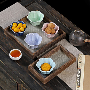 Plato de cerámica para frutas, diseño de flor de cerezo, tazón pequeño para aperitivos, postres, té, condimentos, para servir en fiestas. - Product Image 2