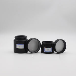 Wholesale 50ml high-grade black porcelain face cream can Violet Storage <b>Glass</b> <b>Jar</b> with Cap - Product Image 3